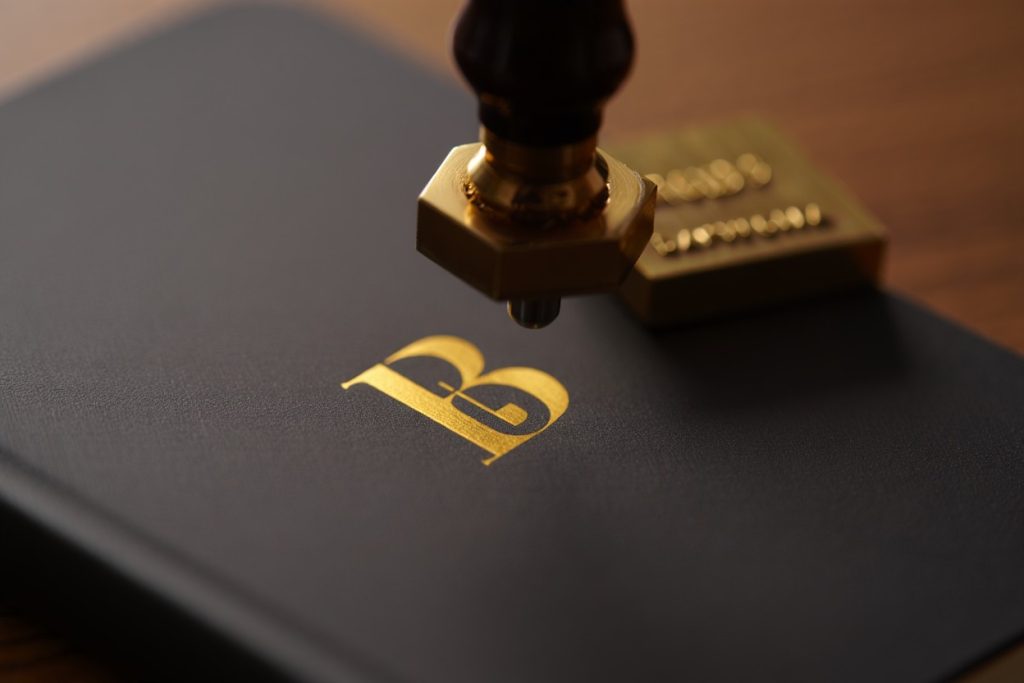 Foil stamped notebook