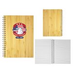 5" X 7" Patriotic Bamboo Spiral Notebook-2