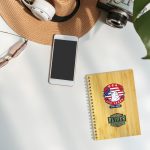 5" X 7" Patriotic Bamboo Spiral Notebook-3
