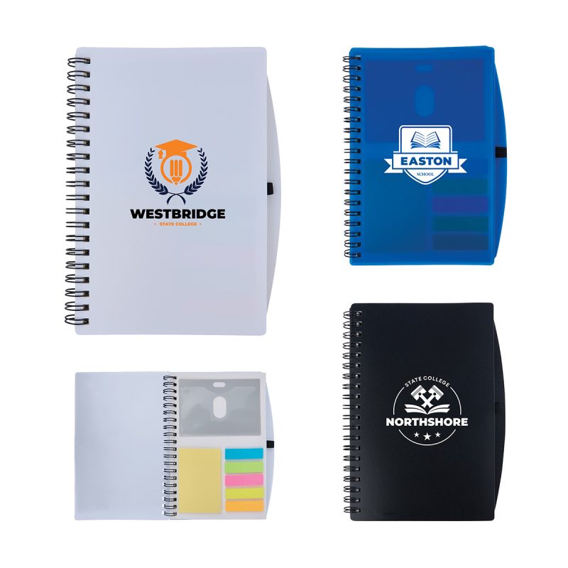 Bates Spiral FSC Notebook With Sticky Notes and Flags-1