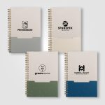 Lino FSC Paper Spiral Binding Vertical Pocket Notebook - A5 - Silkscreen-1