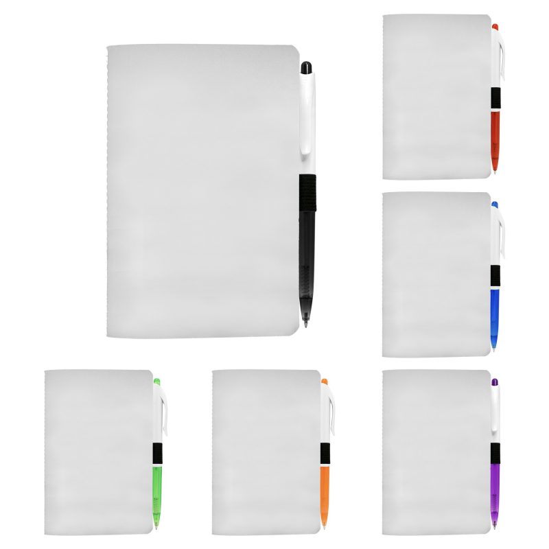 4" X 6" Sewn Paper Cover Notebook with Pen-2