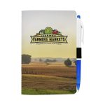 4" X 6" Sewn Paper Cover Notebook with Pen-5