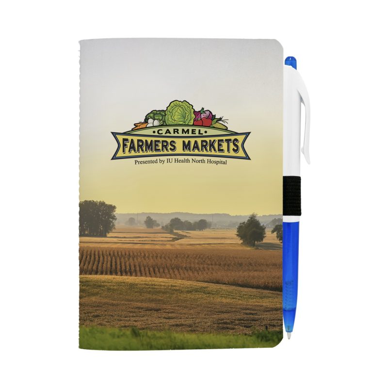 4" X 6" Sewn Paper Cover Notebook with Pen-5