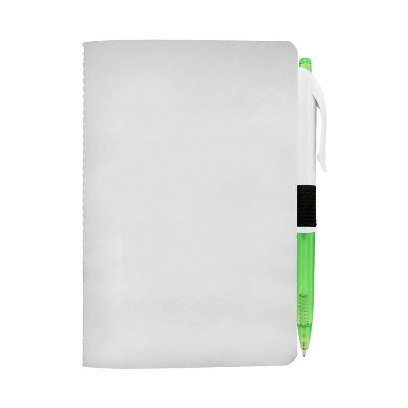 4" X 6" Sewn Paper Cover Notebook with Pen-8