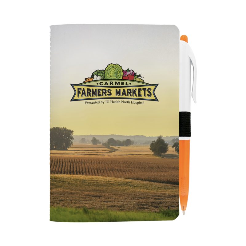 4" X 6" Sewn Paper Cover Notebook with Pen-9