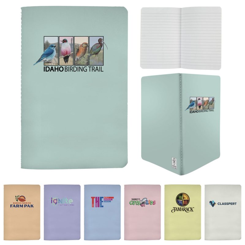 5" x 7" Pastel Sewn Paper Cover Notebook-1