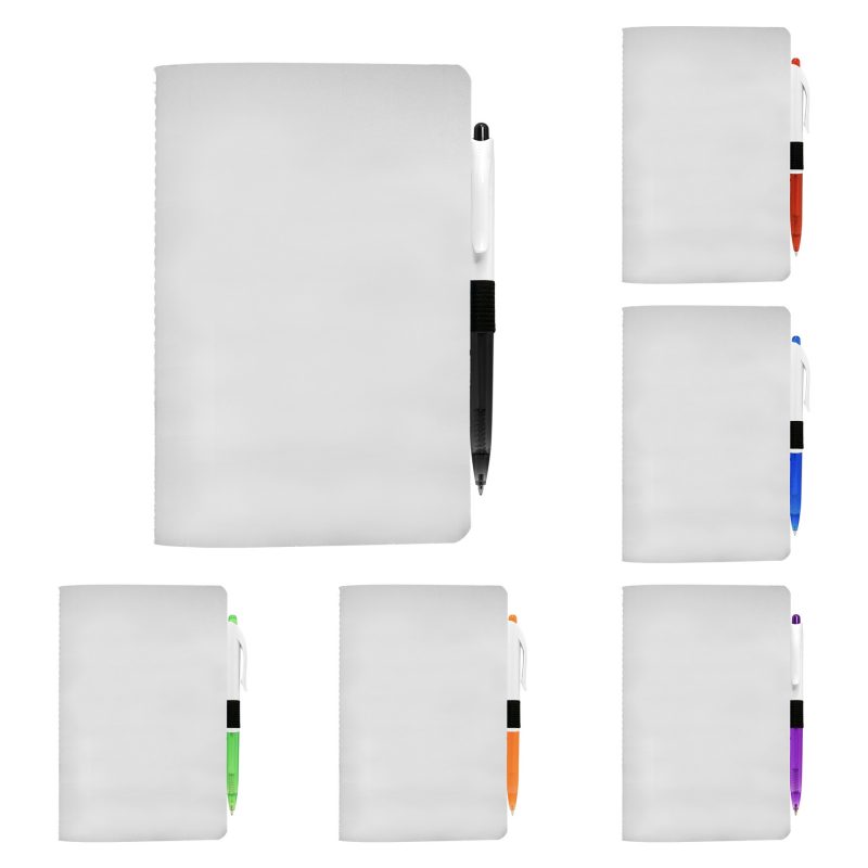 5" x 7" Sewn Paper Cover Notebook with Pen-2