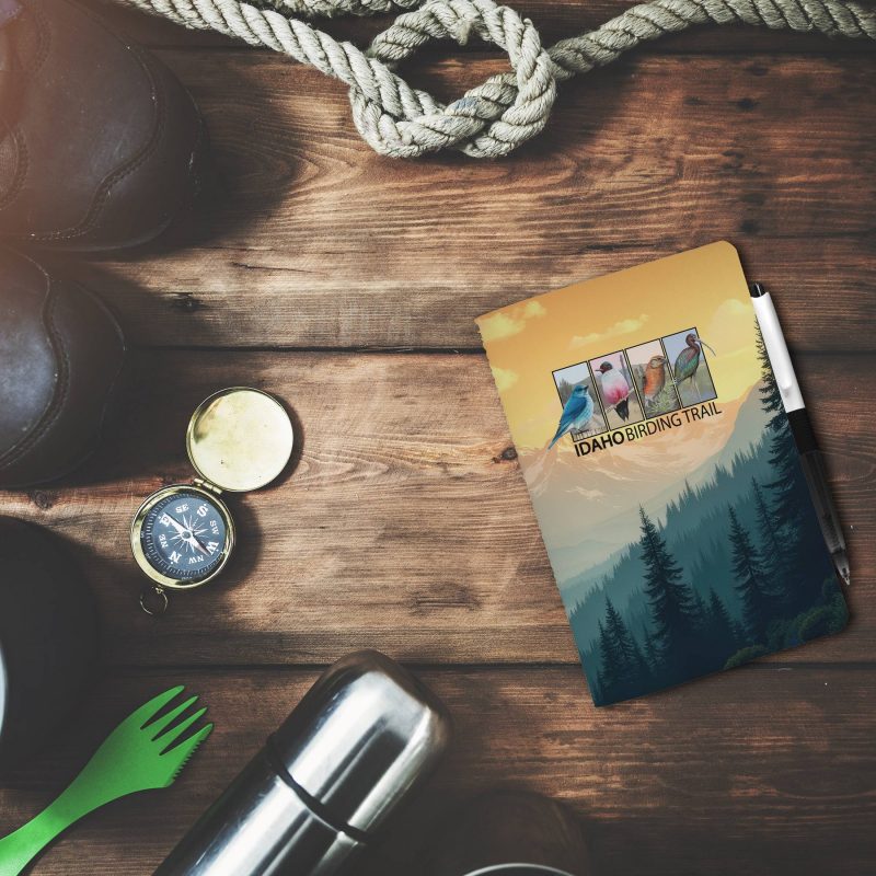 5" x 7" Sewn Paper Cover Notebook with Pen-3