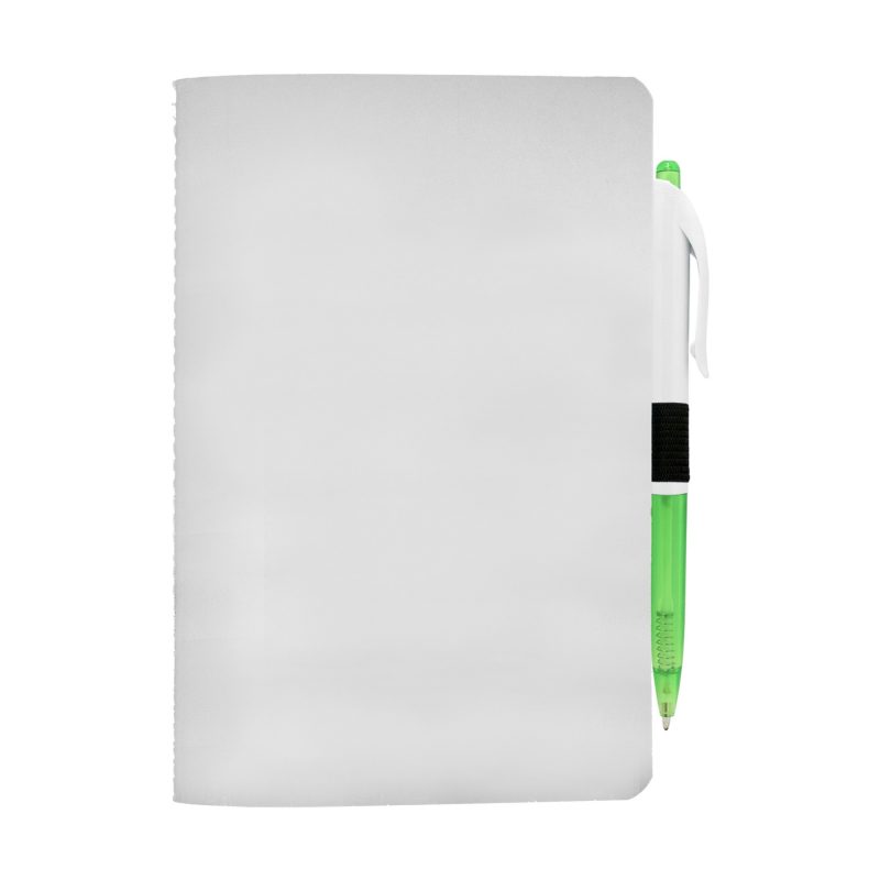 5" x 7" Sewn Paper Cover Notebook with Pen-7