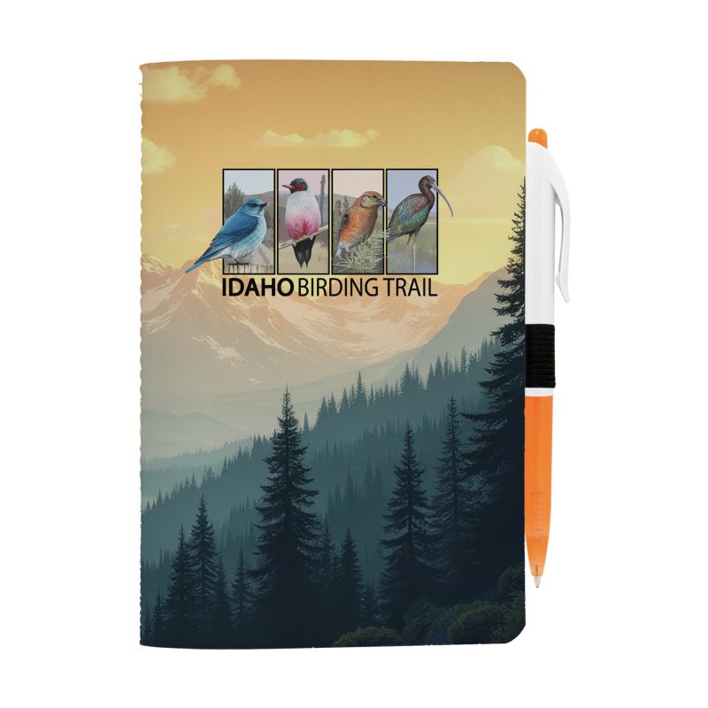 5" x 7" Sewn Paper Cover Notebook with Pen-8