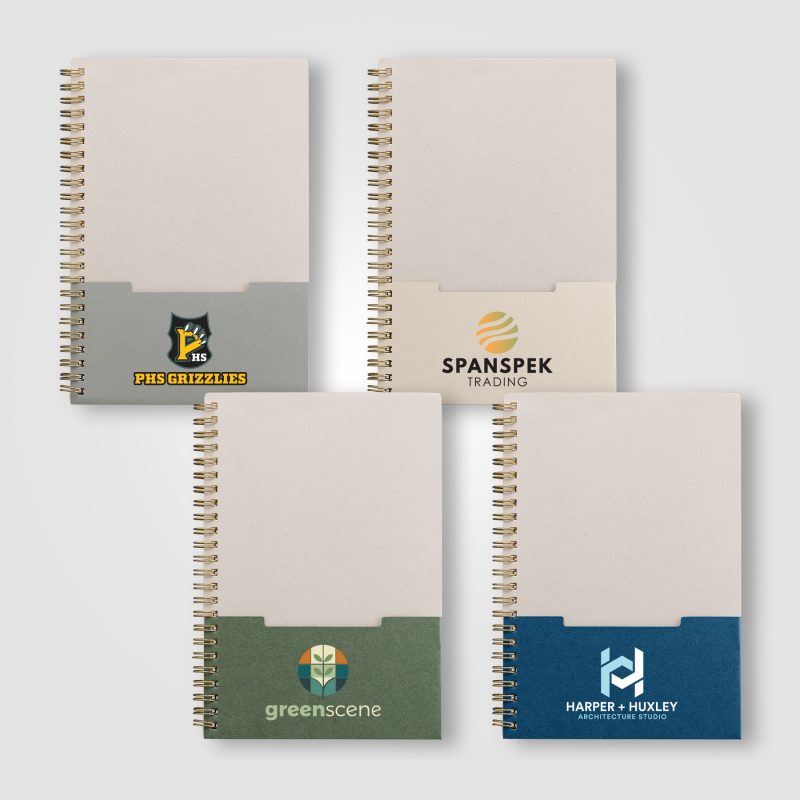 Lino FSC Paper Spiral Binding Vertical Pocket Notebook - A5 - Full-Color Inkjet-1