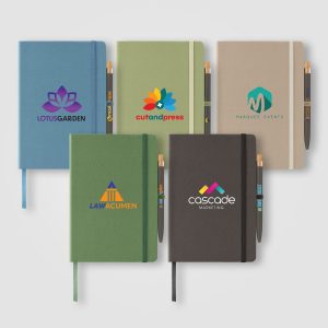 Terra Recycled Milk Carton Hard Cover A5 Notebook & Reborn Pen Set - Full-Color Inkjet-1