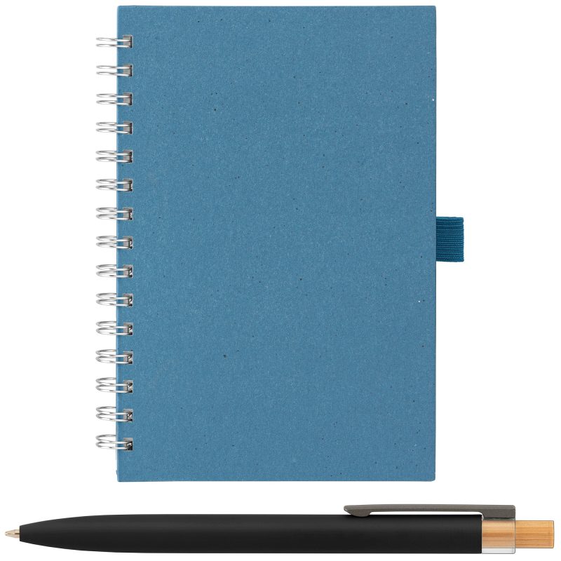 Terra Recycled Milk Carton Hard Cover Spiral A5 Notebook & Reborn Pen Set - Full-Color Inkjet-3
