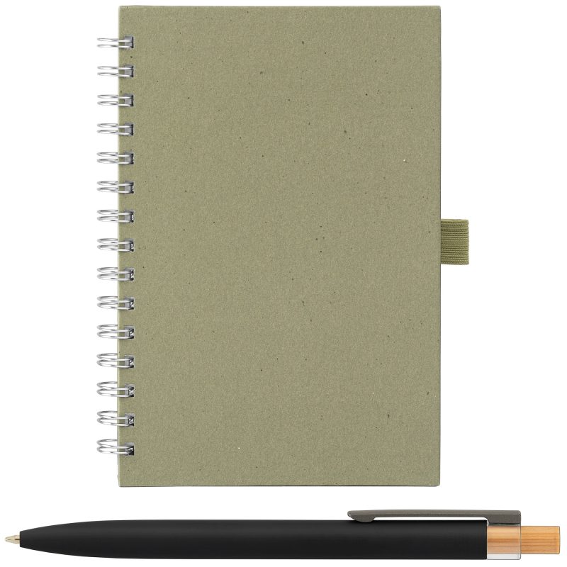Terra Recycled Milk Carton Hard Cover Spiral A5 Notebook & Reborn Pen Set - Full-Color Inkjet-4