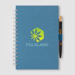 Terra Recycled Milk Carton Hard Cover Spiral A5 Notebook & Reborn Pen Set - Full-Color Inkjet-9