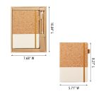 Natural Eco-Friendly Soft Wood Grain Wheat Straw Cover Notebook With Ball Pen Set-3