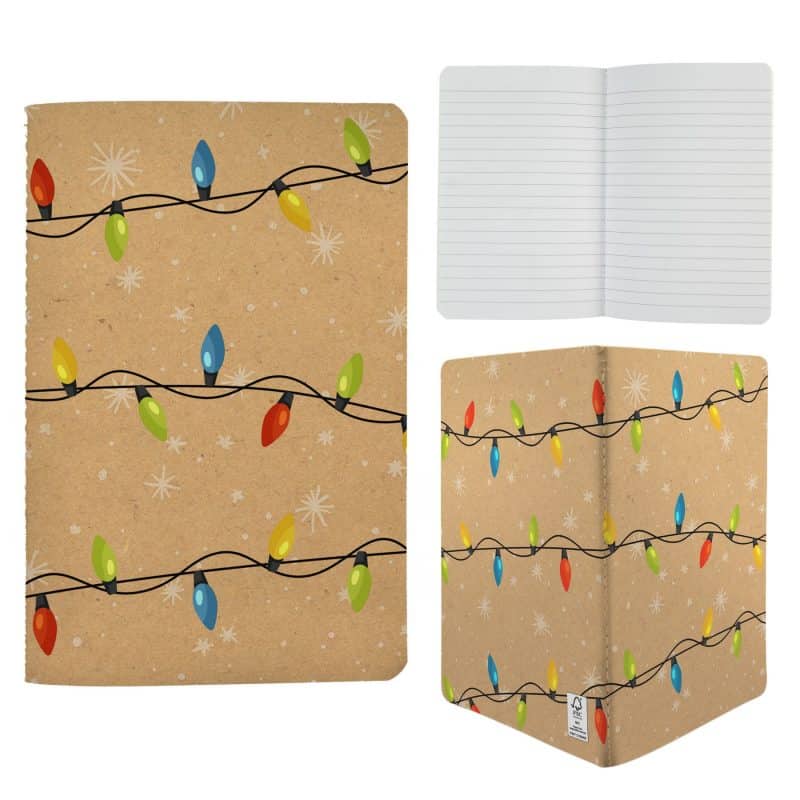 5" x 7" Sewn Paper Cover Holiday Notebook-2