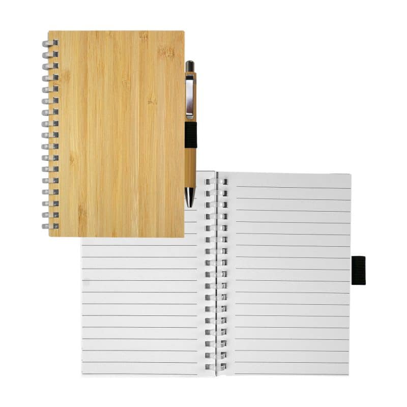 Bamboo Spiral Notebook Pen Set-2