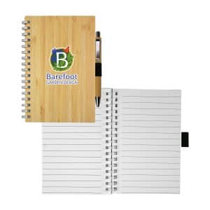 Bamboo Spiral Notebook Pen Set-1