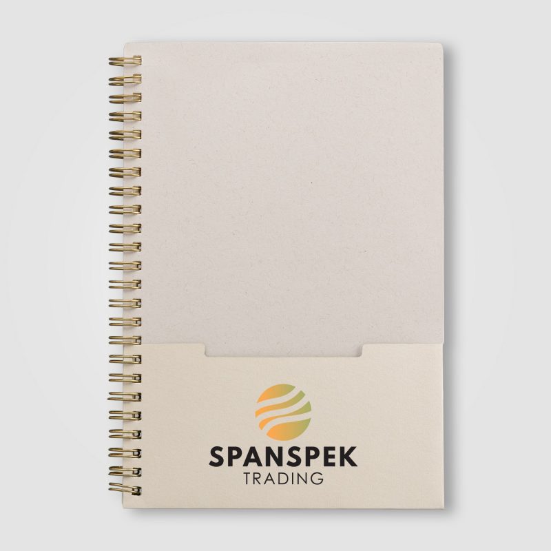 Lino FSC Paper Spiral Binding Vertical Pocket Notebook - A5-4