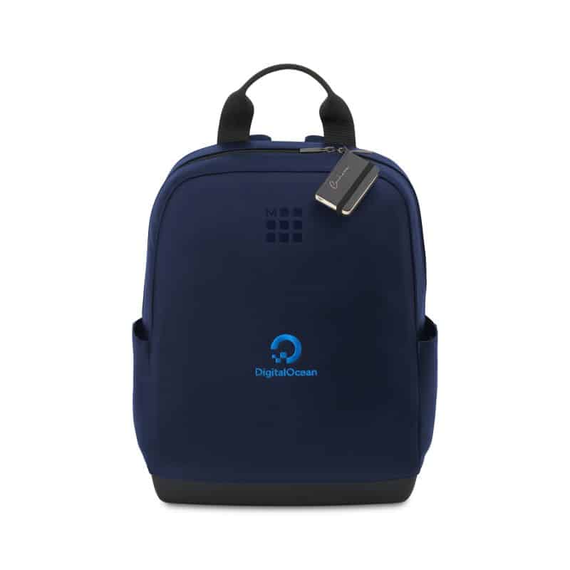 Moleskine Classic Backpack and Mini Notebook Charm Set - Sapphire Blue-Black-1