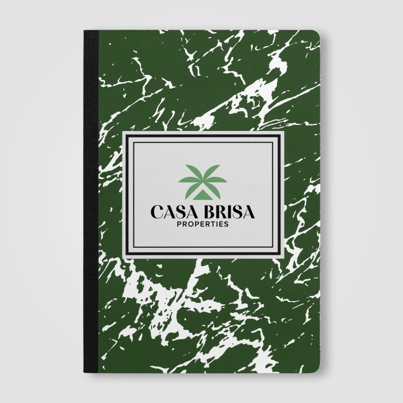 Slate FSC Paper Marble Hardcover Composition Notebook ? A5-4