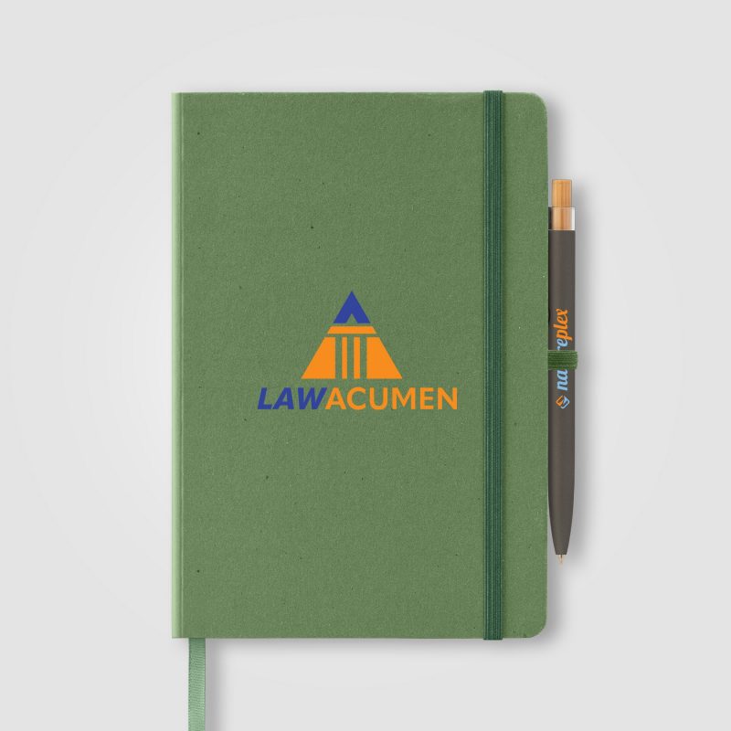 Terra Recycled Milk Carton Hard Cover A5 Notebook & Reborn Pen Set-5