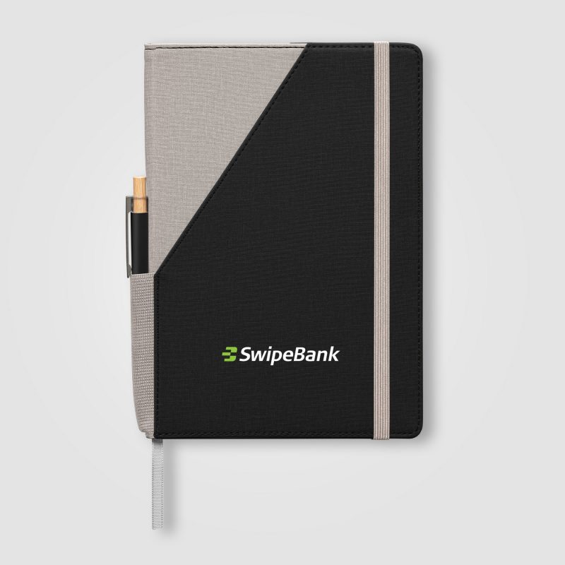 Xanadu Recycled PU Two-Tone Refillable Pen Set Notebook - A5-3
