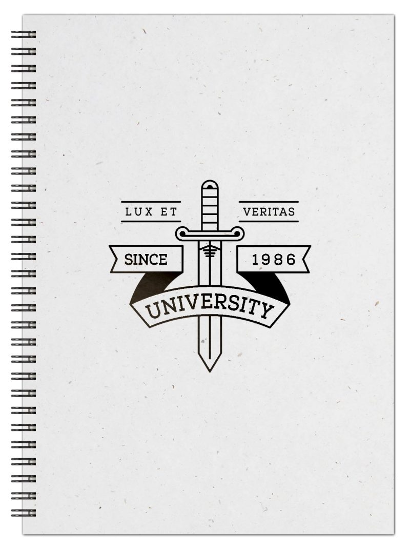 SlimLine Neutral NoteBook w/ Penport (7" x 10")-2