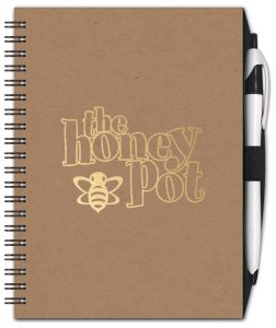 SlimLine Neutral NotePad w/ PenPort (5" x 7")-1