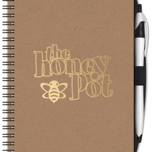 SlimLine Neutral NotePad w/ PenPort (5" x 7")-1