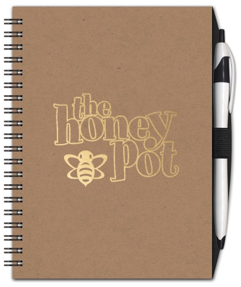 SlimLine Neutral NotePad w/ PenPort (5" x 7")-1