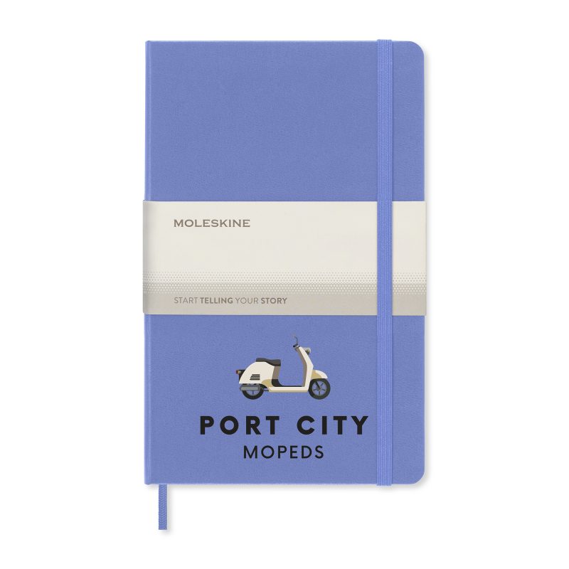 Moleskine Hard Cover Ruled Large Notebook - Hydrangea Blue-3