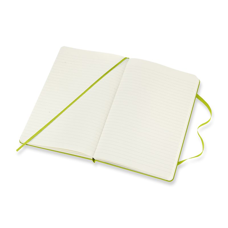 Moleskine Hard Cover Ruled Large Notebook - Lemon Green-4