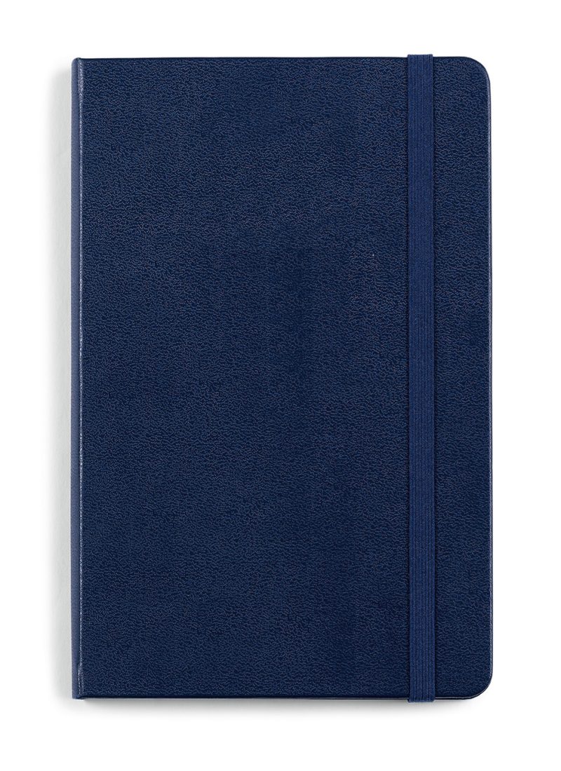 Moleskine Hard Cover Ruled Medium Notebook - Navy Blue-2