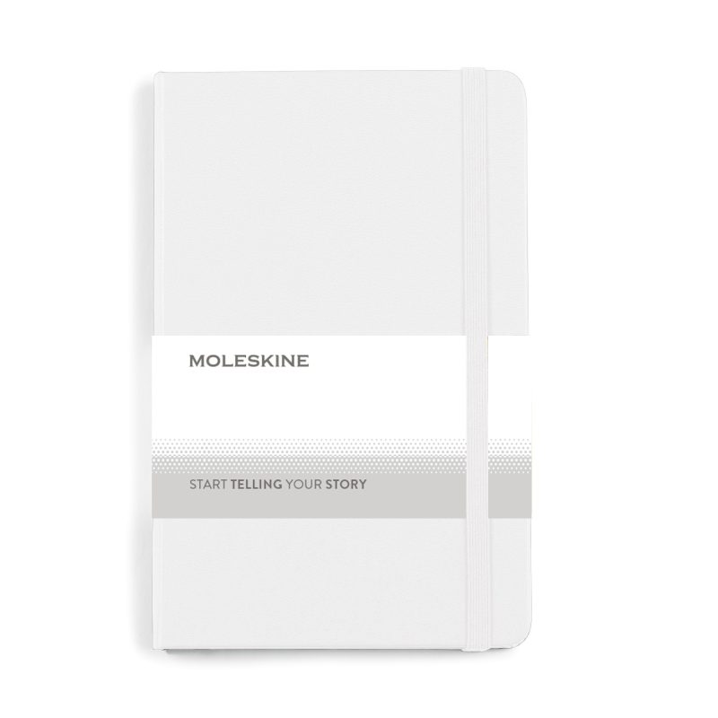 Moleskine Hard Cover Ruled Medium Notebook - White-2