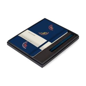 Moleskine Large Notebook and GO Pen Gift Set - Navy Blue - Sapphire Blue-1