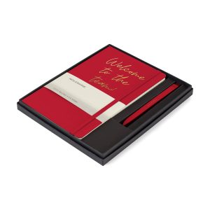 Moleskine Large Notebook and GO Pen Gift Set - Scarlet Red-1