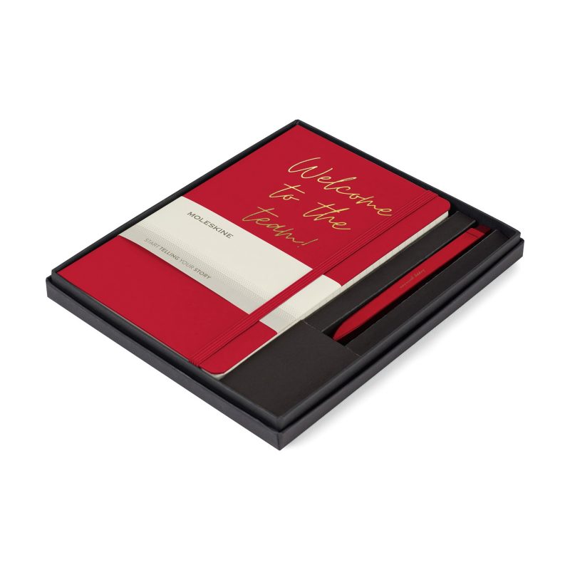 Moleskine Large Notebook and GO Pen Gift Set - Scarlet Red-1