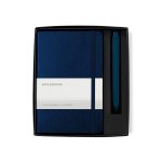 Moleskine Medium Notebook and GO Pen Gift Set - Navy Blue - Sapphire Blue-4