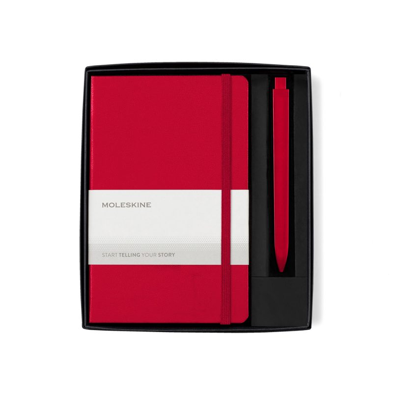 Moleskine Medium Notebook and GO Pen Gift Set - Scarlet Red-4