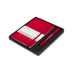 Moleskine Medium Notebook and GO Pen Gift Set - Scarlet Red-1