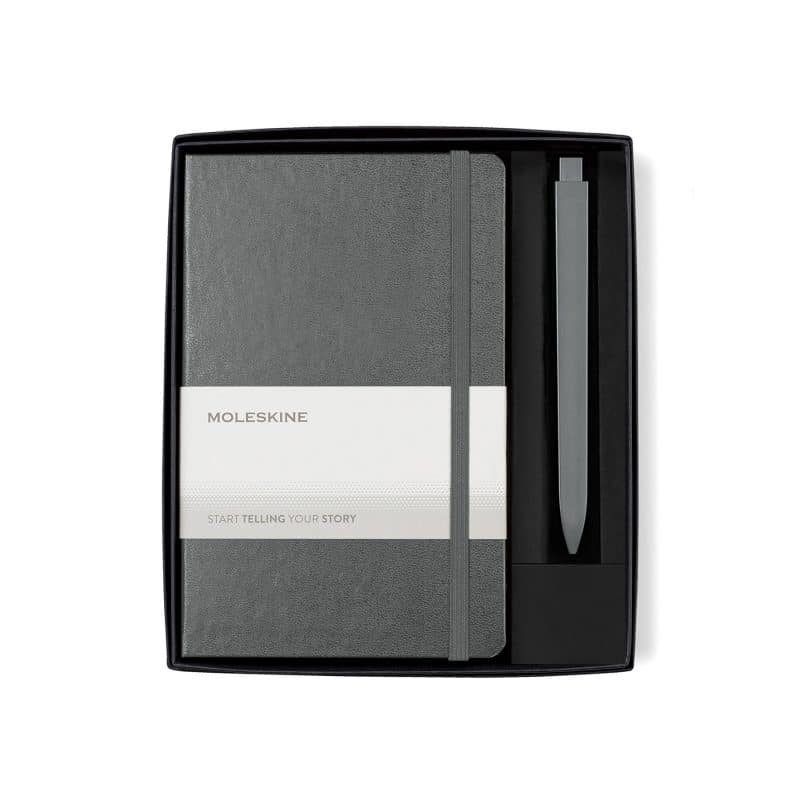 Moleskine Medium Notebook and GO Pen Gift Set - Slate Grey - Slate Grey-3