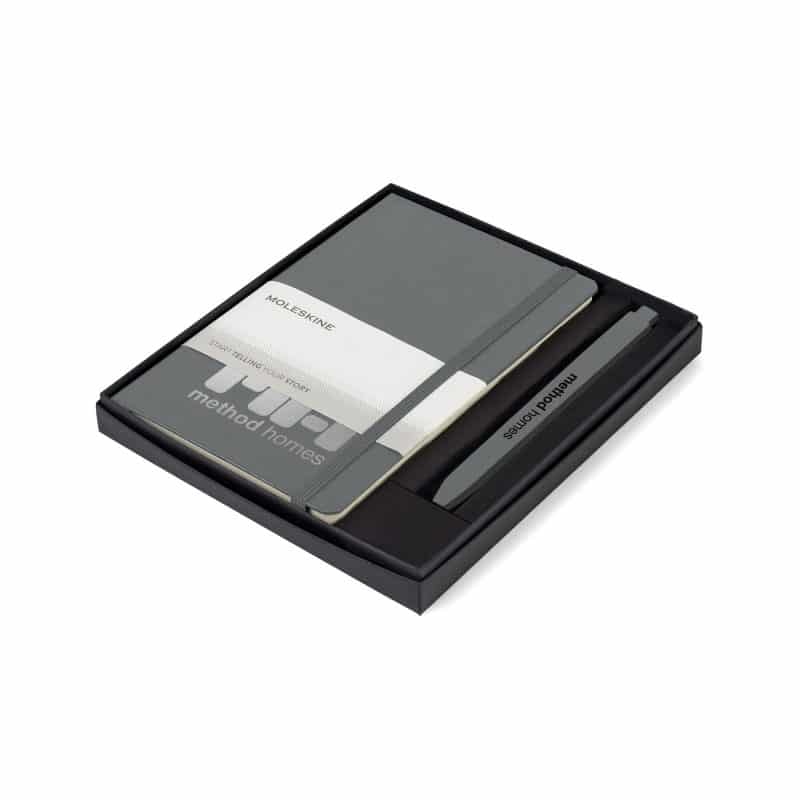 Moleskine Medium Notebook and GO Pen Gift Set - Slate Grey - Slate Grey-1