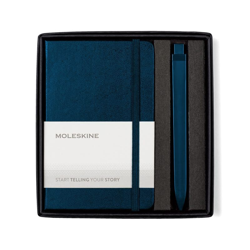 Moleskine Pocket Notebook and GO Pen Gift Set - Sapphire Blue - Sapphire Blue-5