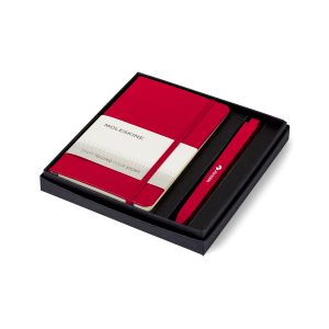 Moleskine Pocket Notebook and GO Pen Gift Set - Scarlet Red-1