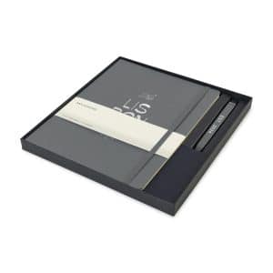 Moleskine X-Large Notebook and GO Pen Gift Set - Slate Grey - Slate Grey-1