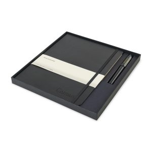 Moleskine X-Large Notebook and Kaweco Pen Gift Set - Black-1